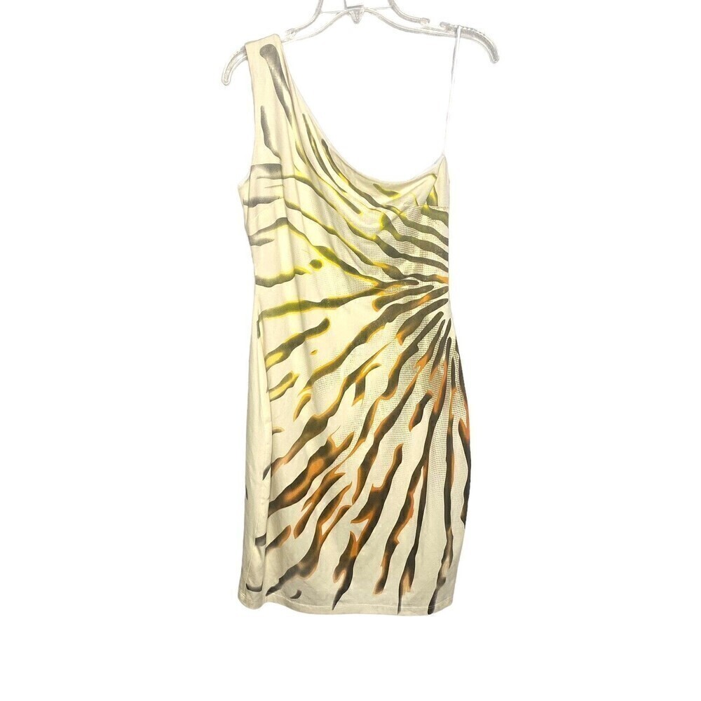 Caché Vintage Y2K One Shoulder Bodycon Dress Mini Women’s Size Medium NEW‎